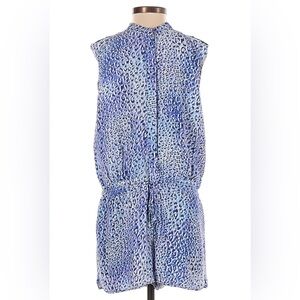 Rebecca Taylor Blue Animal Print Jumpsuit